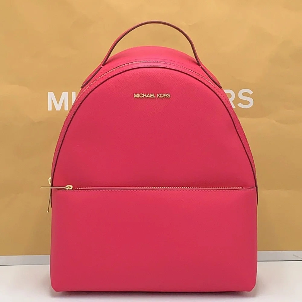 MICHAEL KORS Sheila Medium Front Packet Backpack ELECTRIC PINK COLOR